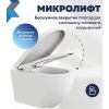 Сиденье для унитаза Watersense Milana Bio W01845 дюропласт, с микролифтом, быстросъем, универсальное