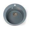 Мойка для кухни врезная SimGran Q-6 серая из кварцистик, 51*51 см без сифона