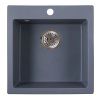 Мойка для кухни врезная SimGran Q-13 тёмно-серая из кварцистик, 56.4*47.7 см без сифона