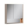 Шкаф зеркальный EQUIL Gleam 80.2D szGLEAM.LED.80.2D-25, амарок/дуб вотан