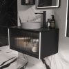 Тумба для ванны подвесная EQUIL Stoune 80.1Y дуб черный tpSTOUNE80.1Y-35 с раковиной 110AMDH