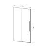 Душевая дверь Vincea Slim-N VDS-4SN130CLG, 1300, брашированное золото, стекло прозрачное