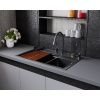 Мойка для кухни многофункциональная DQ DKS754606 серая из нержавеющей стали, 75*46 см без LED-дисплея