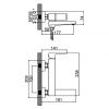 Смеситель для ванны LEDEME L3173W, белый, с коротким изливом