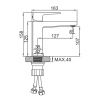 Смеситель для раковины LEDEME L1073W, белый