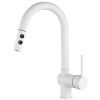 Смеситель для кухни GROSS AQUA 3140609MW Extra Белый с вытяжным изливом