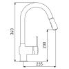 Смеситель для кухни GROSS AQUA 3140609MW Extra Белый с вытяжным изливом