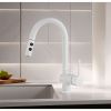 Смеситель для кухни GROSS AQUA 3140609MW Extra Белый с вытяжным изливом