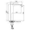 Смеситель для раковины LEDEME L1155-9, высокий