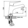 Смеситель для раковины LEDEME L1069B, черный