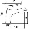 Смеситель для раковины LEDEME L1069B, черный