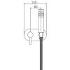 Смеситель с гигиенической лейкой BELZ B55807-3, оружейная сталь (10)
