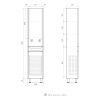 Пенал напольный EQUIL Nice 40 pnNICE40-05 с корзиной