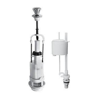 Комплект арматуры в бачок  BERGES Eko 01 шток с нижним подключением