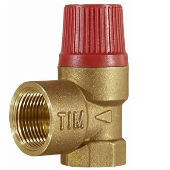 Клапан предохранительный 1/2"х1/2" Вн/Вн Tim BL22FF-K-6bar