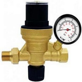 Клапан автоматической подпитки с манометром 1/2"х1/2" Вн/Нр Tim AF0206A