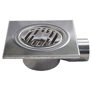 Трап Санакс из нержавеющей стали 150х150   горизонтальный 00023