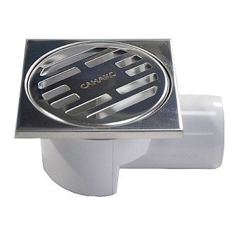 Трап Санакс пластиковый 100х100 крышка из нержавейки горизонтальный тр00013
