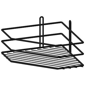 Полка для ванной ProfFero П0002009 Черная угловая настенная 1 ярус