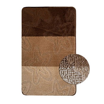 Коврик для ванной Санакс 00214 SILVER одинарный Коричневый 60х100 см
