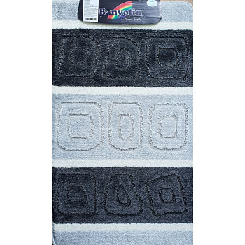 Коврик для ванной Санакс 00218 SILVER одинарный Черный 60х100 см