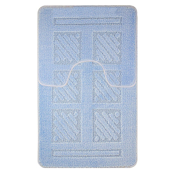 Коврик для ванной Санакс 00282 CLASSIC UNI двойной  Голубой 55х90 + 45х55 см