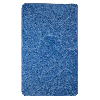 Коврик для ванной Санакс 00289 CLASSIC UNI двойной  Синий 55х90 + 45х55 см