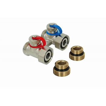 Узел TIM ниж.подкл.радиатора ПРЯМОЙ 1/2"x3/4" ВЕНТЕЛЬНЫЙ ME020A