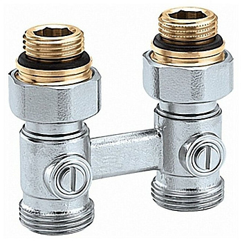 Узел TIM ниж.подкл.радиатора с шар. кр. ПРЯМОЙ 1/2"x3/4" ME220AC