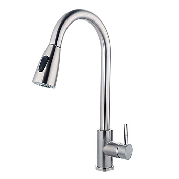 Смеситель для кухни Fashun A56109 с высоким вытяжным изливом