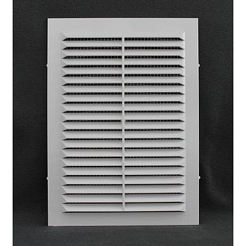 Космовент Решетка вентиляционная 206х300 в рамке с москитной сеткой пластиковая белая арт.ЛР206 (90)