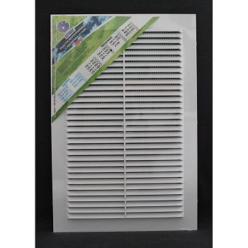 Космовент Решетка вентиляционная 200х300 с москитной сеткой пластиковая белая арт.Л200 (150)