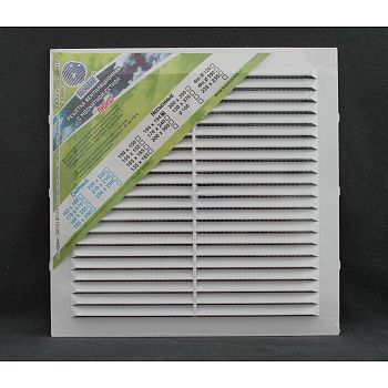 Космовент Решетка вентиляционная 194х194 с москитной сеткой пластиковая белая арт.Л194 (100)