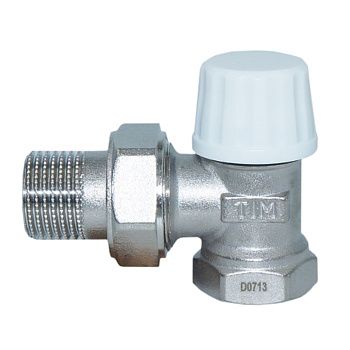 Клапан радиаторный настроечный угловой 1/2" RS521.02
