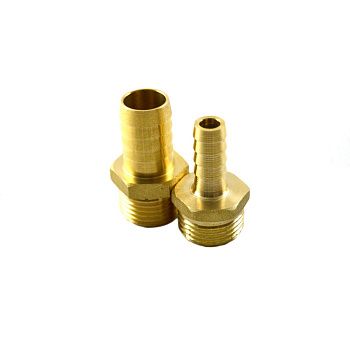 Штуцер под шланг переходной ф1/4"х10 мм НР TIM  SM09-10