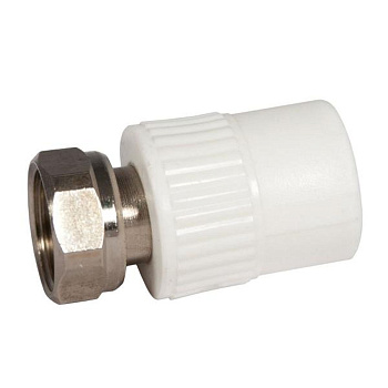 Муфта комбинированная с накидной гайкой PPR ф20х3/4" ВР TIM Tpp3051.0.02003