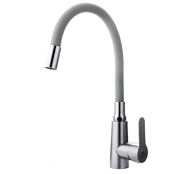 Смеситель для кухни Fashun A54301-12 c гибким изливом серый