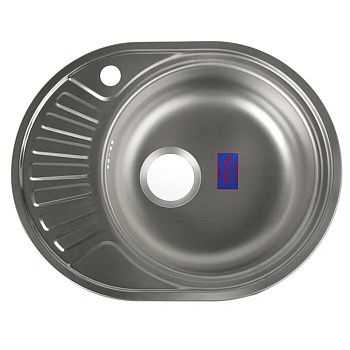 Мойка для кухни врезная VLADIX R-457 из нержавеющей стали, 57*45 см с сифоном