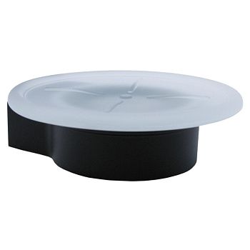 Мыльница для ванны GROSS AQUA Space Matt Black GA18239MB cтеклянная настенная