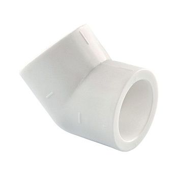 Угольник соединительный 45° PPR ф25 мм СТК