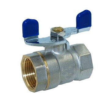 Кран шаровой 1/2" Вн/Вн бабочка Tim V02FF-1 эконом
