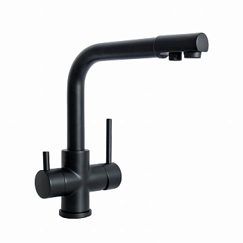 Смеситель для кухни Gross Aqua Ecolife 3120609MB с подключением к фильтру воды черный