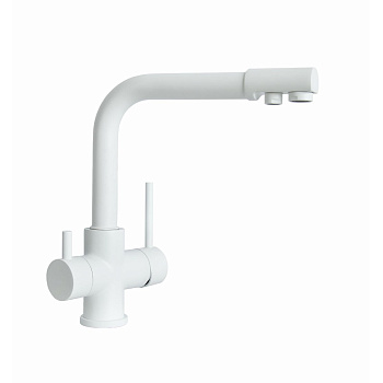 Смеситель для кухни Gross Aqua Ecolife 3120609MW с подключением к фильтру воды белый