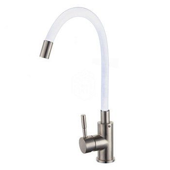 Смеситель для кухни Dikalan B4065 с гибким изливом белый