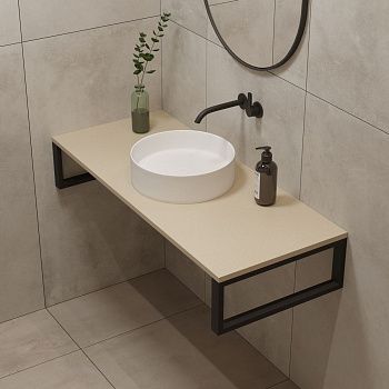 Столешница кварцевая HIEKKA 1200*450*20 бежевая (без кроштейна)