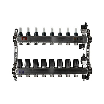 Коллекторная группа с расходомерами 1" Tim KCS5008 Квадрат на 8 ходов