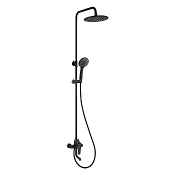 Душевая система OLIVE'S Barros 22511-1BRB Черный со смесителем и тропическим душем