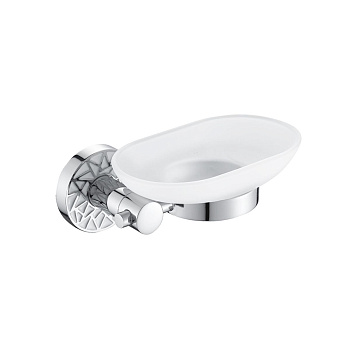 Мыльница стеклянная GFmark 3207 с белой мозайкой