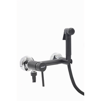 Смеситель для ванны Dikalan F6001-7 с гигиенической лейкой черный