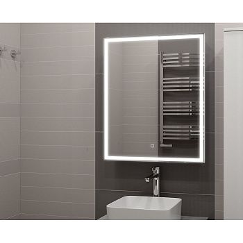 Зеркало-шкаф Allure LED 550х800 левый с сенсором и розеткой МВК002